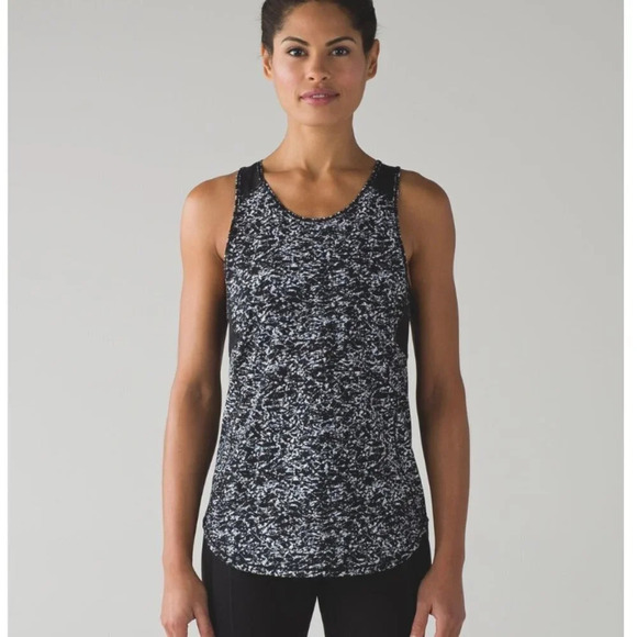 LULULEMON  Sculpt Tank II Iced Wave White Black/Black Size 2 - Picture 1 of 11